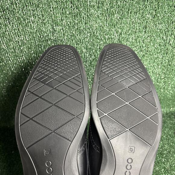 Ecco Mens Black Leather Wingtip Oxford Dress Shoes Size 47 / 13 main image 4